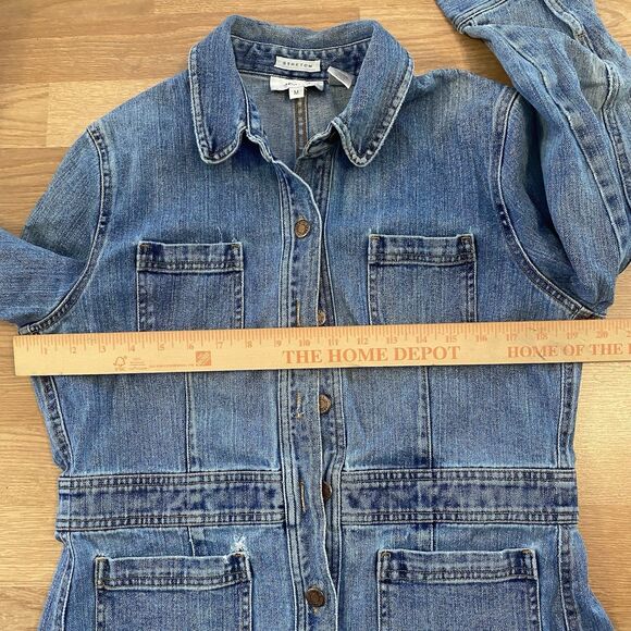 Vintage Jones Sport Stretch Denim Jean Jacket Med Wash Women's Size Medium - Picture 5 of 8